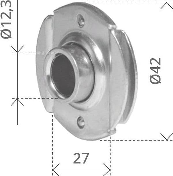 Cuscinetto Tondo Ø Mm 42 Foro Rullino Ø Mm 12 3