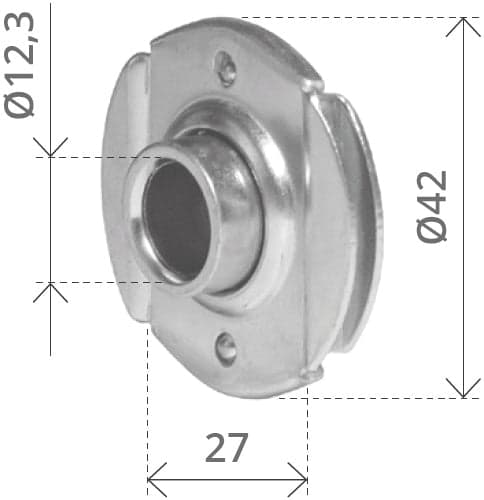 Cuscinetto Tondo Ø Mm 42 Foro Rullino Ø Mm 12 3