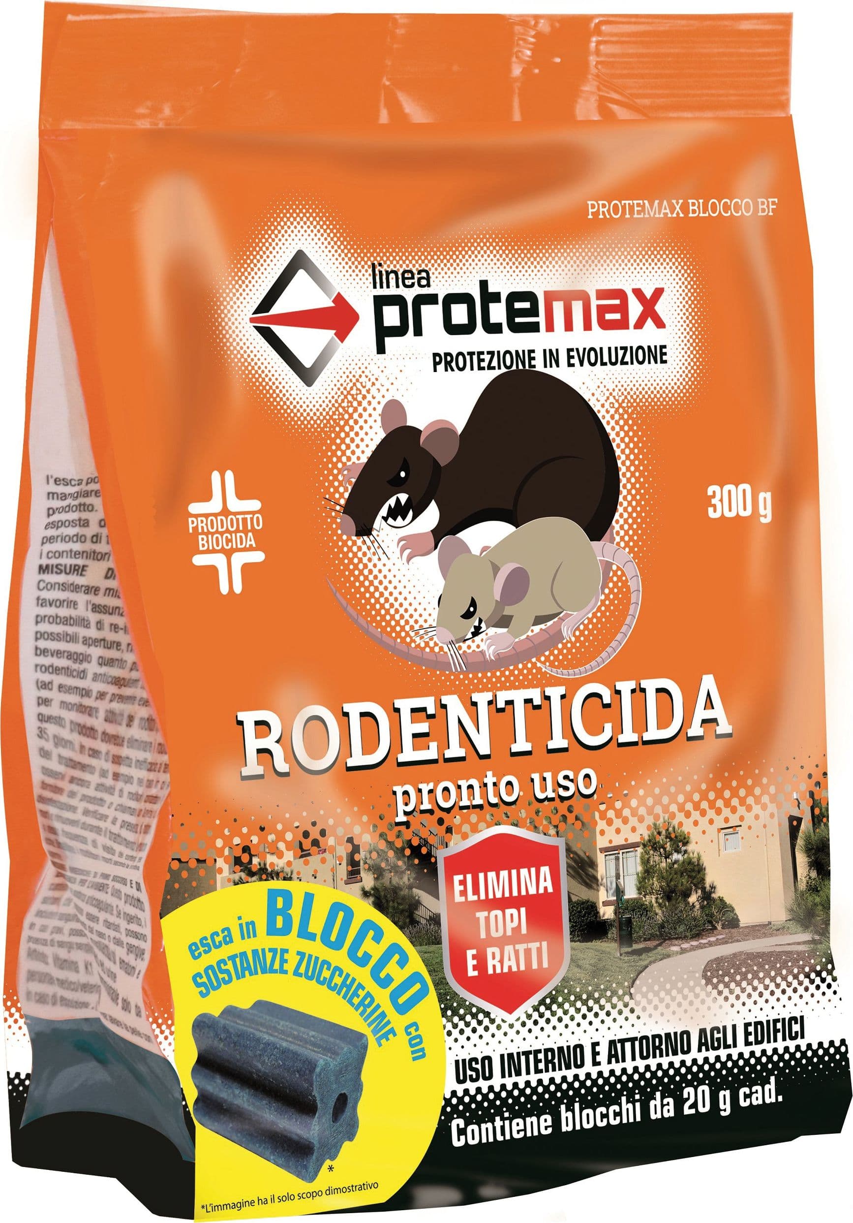 Esca Topicida Blocco Paraffinato Bf Gr. 300 24 Pezzi
