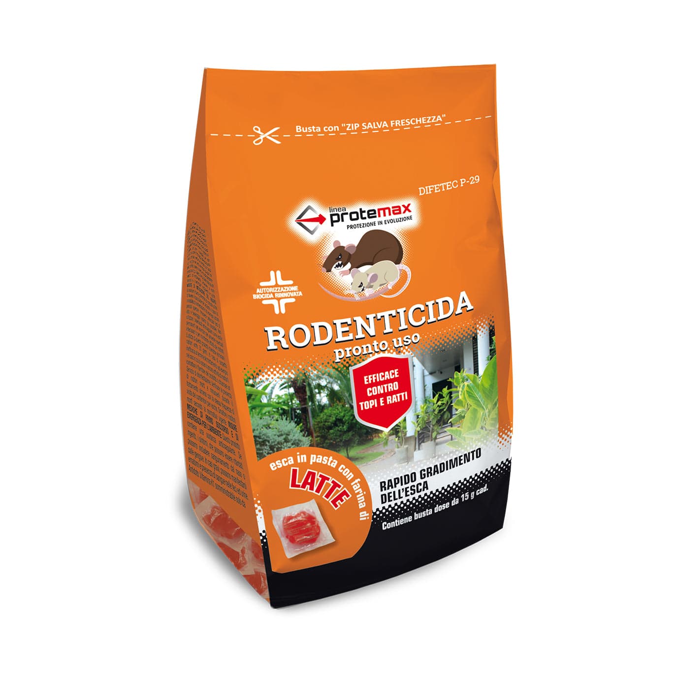 Esca Topicida in Pasta Rossa Gr. 150 (10 x Gr. 15) 24 Pezzi