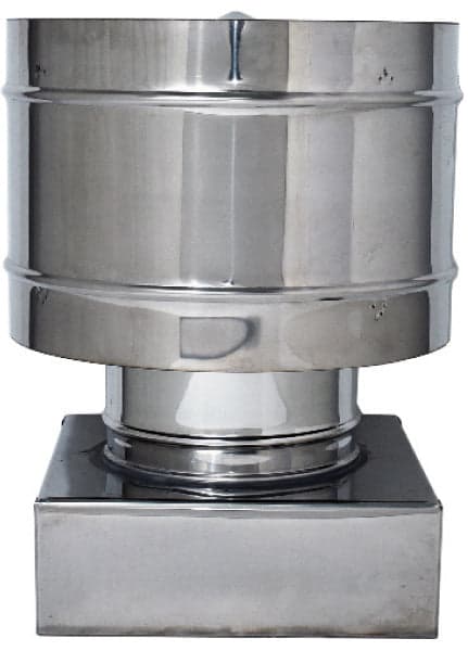 Fumaiolo Fisso Antivento Inox Quadrato Cm 27 x 27