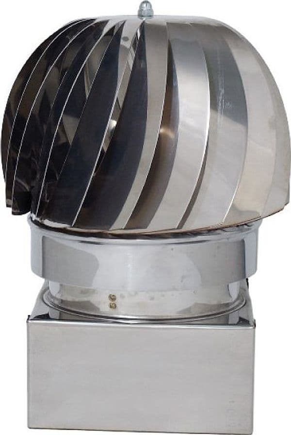 Fumaiolo Girevole Globo Quadrato Cm 37 x 37
