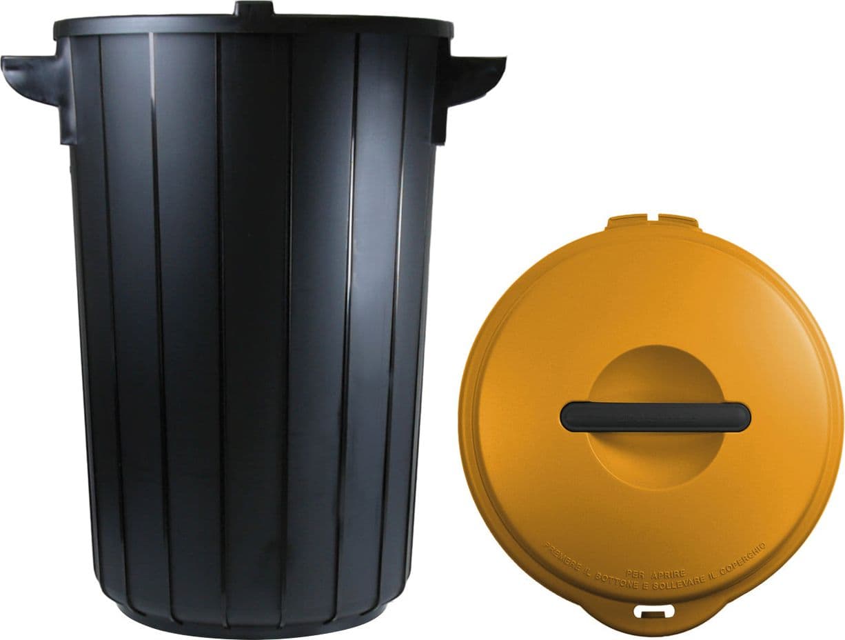 Pattumiera Eco Solution L 35 cm 42 5 x 37 5X54 H Colore Nero Giallo Giò