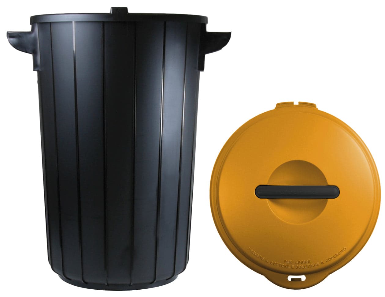 Pattumiera Eco Solution L 35 cm 42 5 x 37 5X54 H Colore Nero Giallo Giò