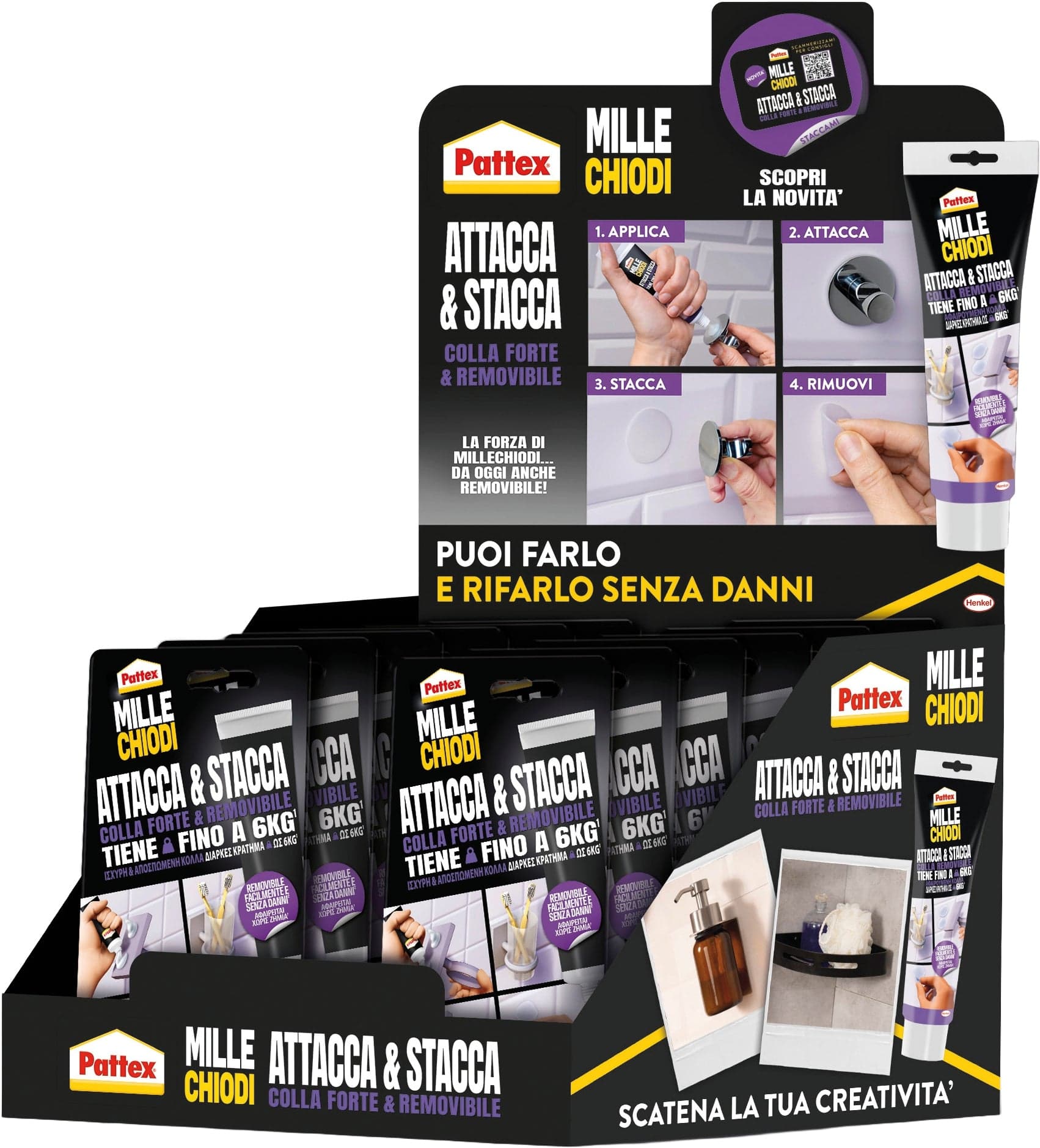 Henkel Colla Pattex Mille Chiodi Attacca & Stacca Gr. 44 12.00 Pz in Adesivi universali BricoGo - Marano di Napoli, commercioVirtuoso.it
