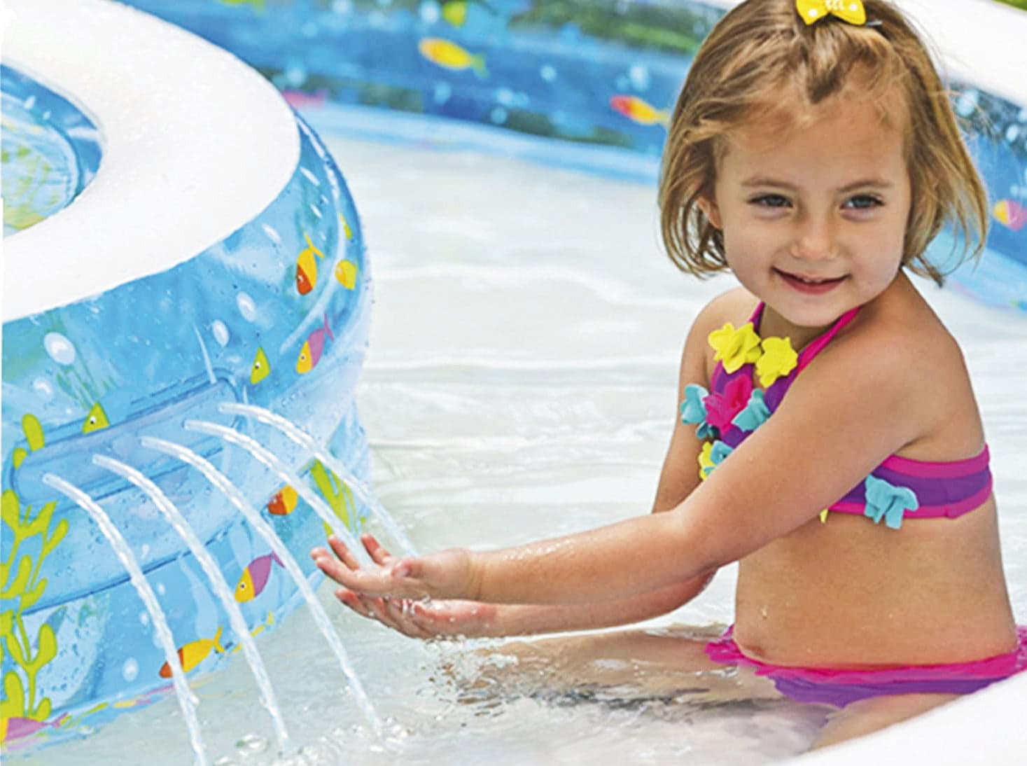 Intex Piscina Tonda Gonfiabile Baby Fish Double Cm. 279X36 H (Lt. 990+232) in Piscinette per bambini BricoGo - Marano di Napoli, commercioVirtuoso.it