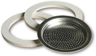 KIT 2 GUARNIZIONI + 1 FILTRO PER CAFFETTIERA  1 tazza