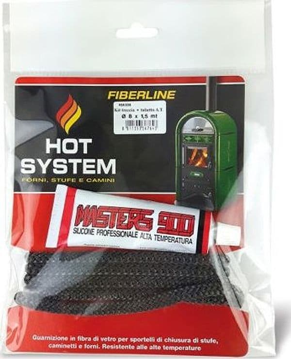 Kit Guarnizione Tonda per Stufa+silicone Ø Mm 6 x 1 5 M 6 Pezzi
