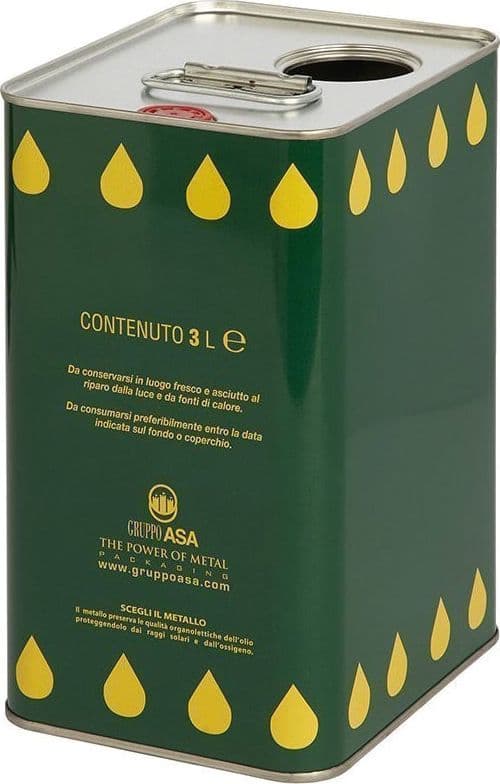 Lattina per Olio senza Tappo Cm 12 x 15X20 5 H L 3 con Doppio Foro 12 Pezzi