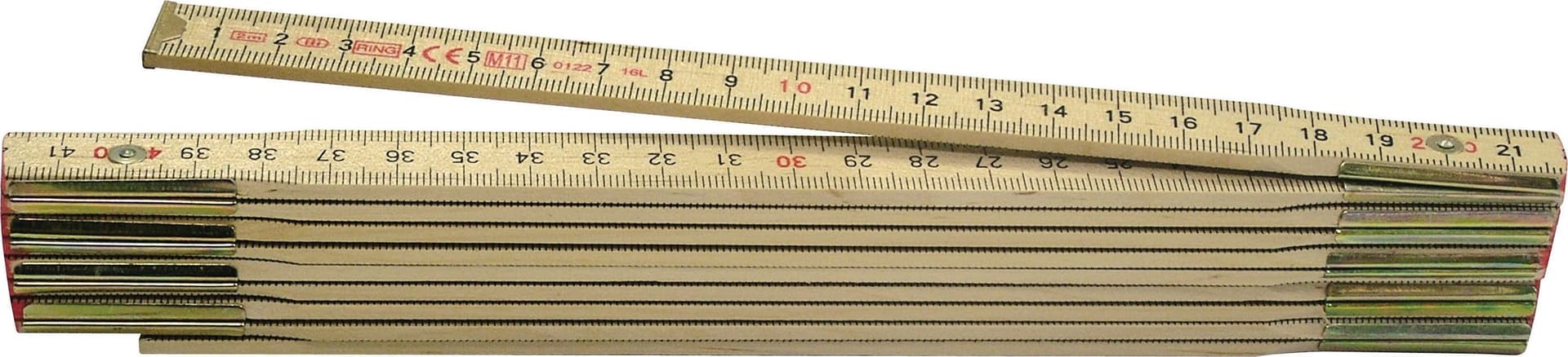 Doppiometro in Legno Naturale Lunghezza M 2 12 Pezzi Metrica