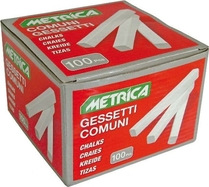 Metrica Gessetti Bianchi A Sezione Quadra Mm. 80X10X10 - 100 Pz. in Gessi BricoGo - Marano di Napoli, commercioVirtuoso.it