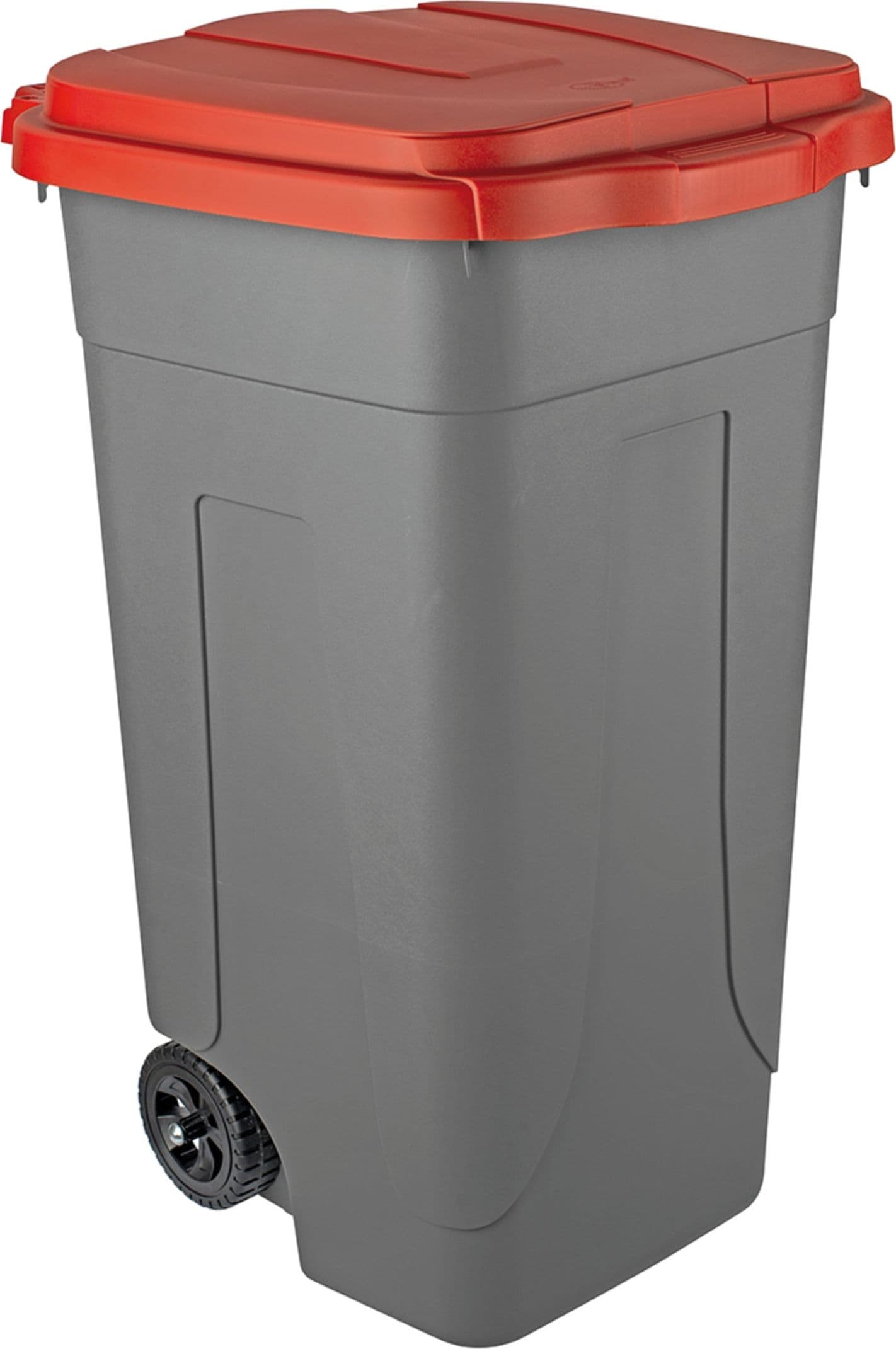 Bidone per Differenziata L 80 cm 45 x 50X78 H Colore Rosso Grigio Mobil