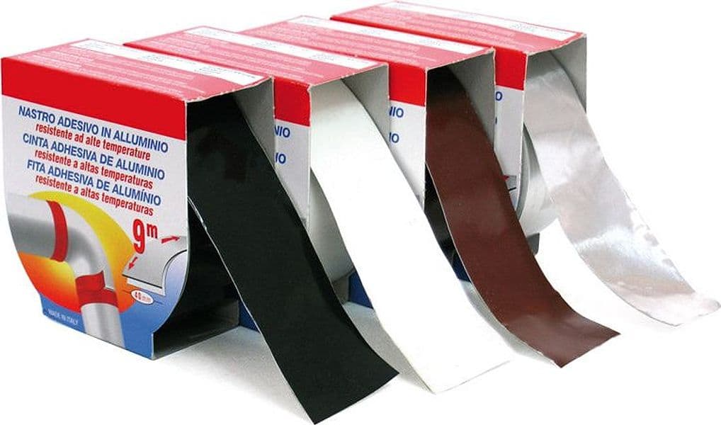 Nastro Adesivo per Tubi Stufa Alte Temperature Mm 40 x 9 M Colore Bianco