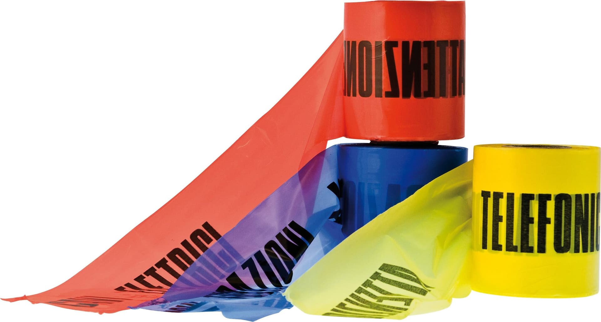 Nastro Segnaletico Attenzione Cavi Elettrici Cm 10 x 200 M L. Colore Rosso