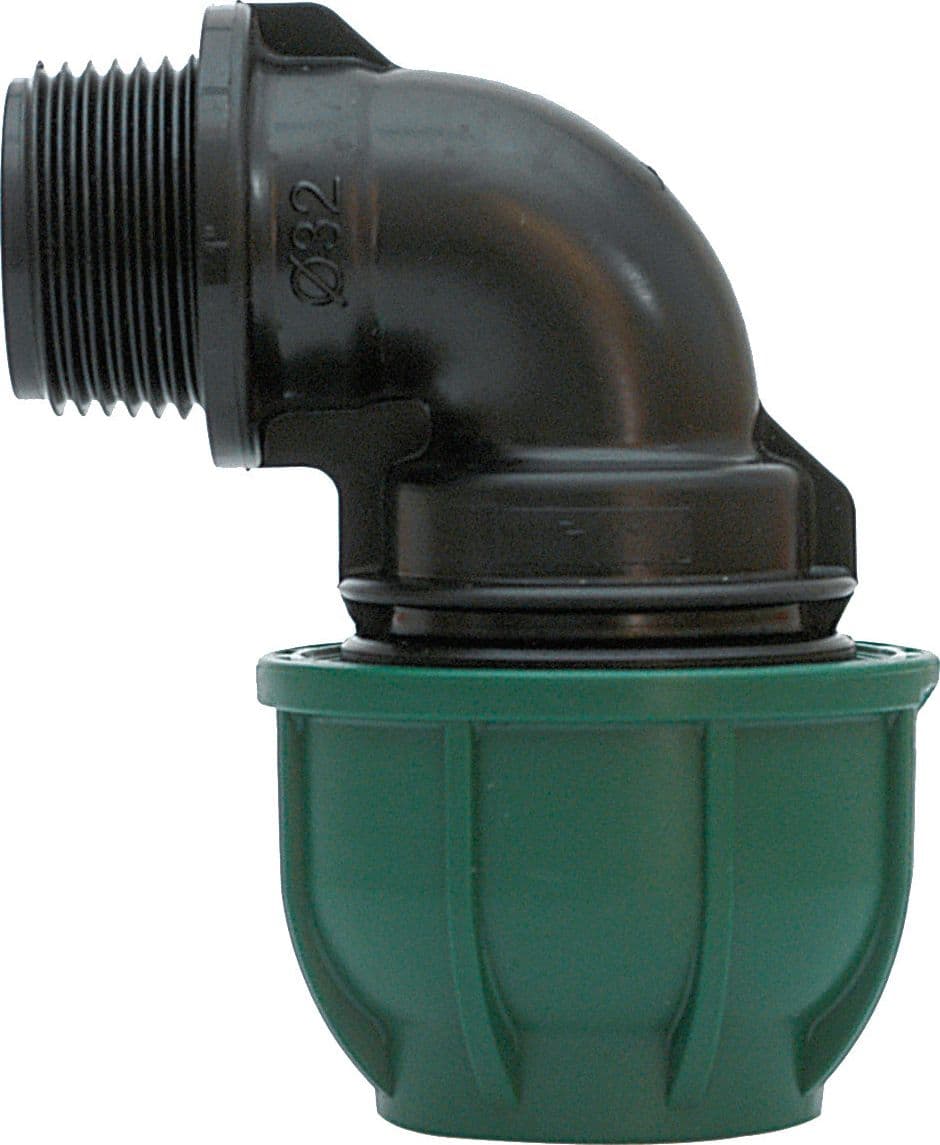 Raccordo a Compressione PN10 Gomito 90 ° F M Misura 25X3/4 10 Pezzi