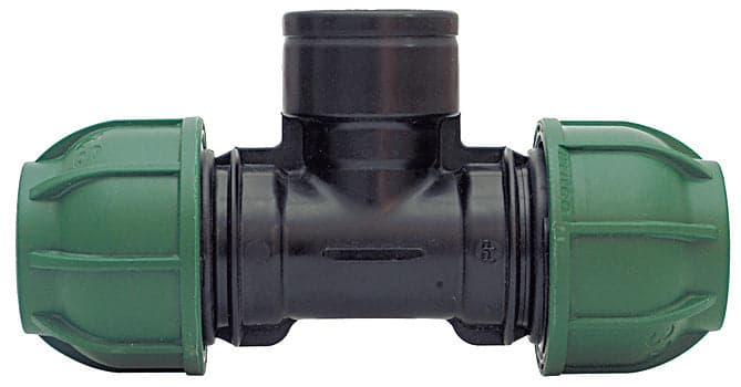 Raccordo a Compressione PN10 Tee 90 ° Femmina Misura 25X¾X25 10 Pezzi