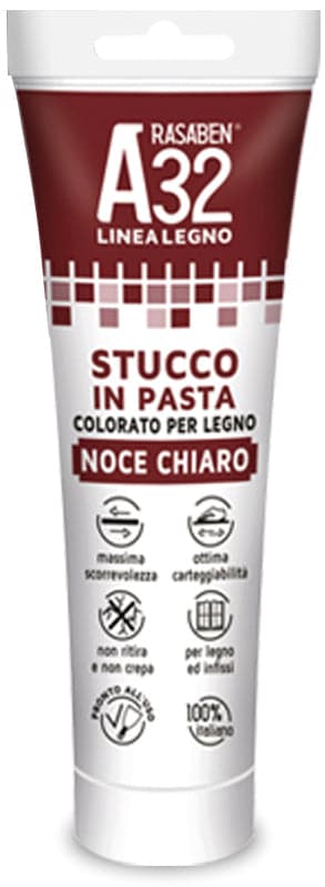 Rasaben Stucco In Pasta Colorato Per Legno A32 Rovere Ml. 150 6.00 Pz