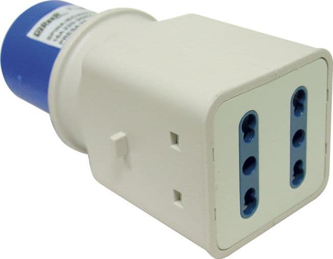 Adattatore Industriale Cee Spina Industriale 2 Prese Bipasso 2P+T 10 Pezzi
