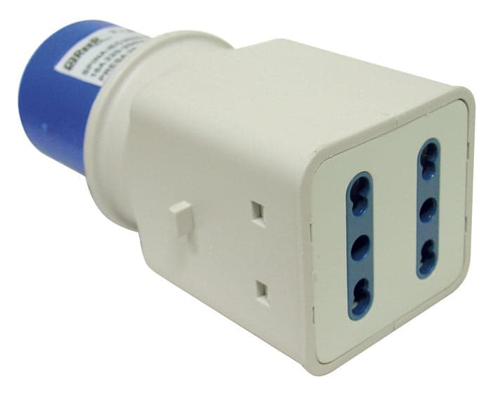 Adattatore Industriale Cee Spina Industriale 2 Prese Bipasso 2P+T 10 Pezzi