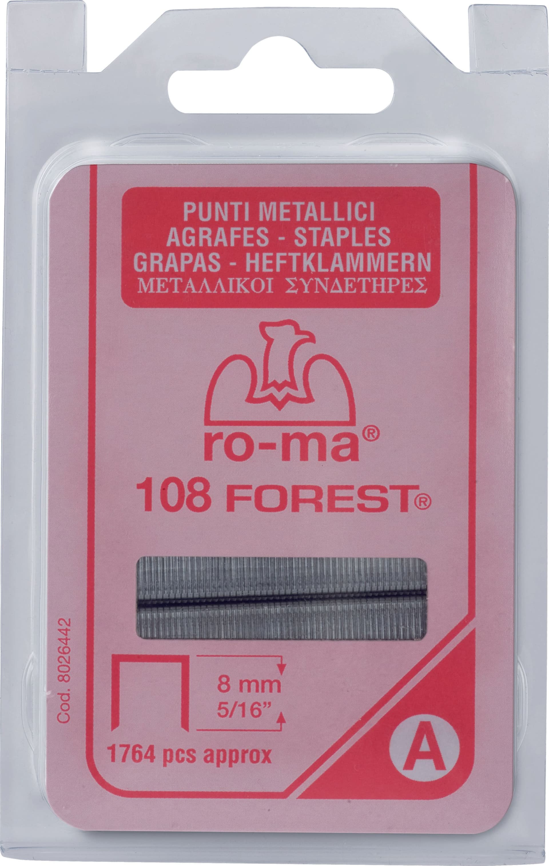 Punti per Fissatrici in Blister Forest Mod. 108 13 mm 8 (840 Pezzi.) Romeo
