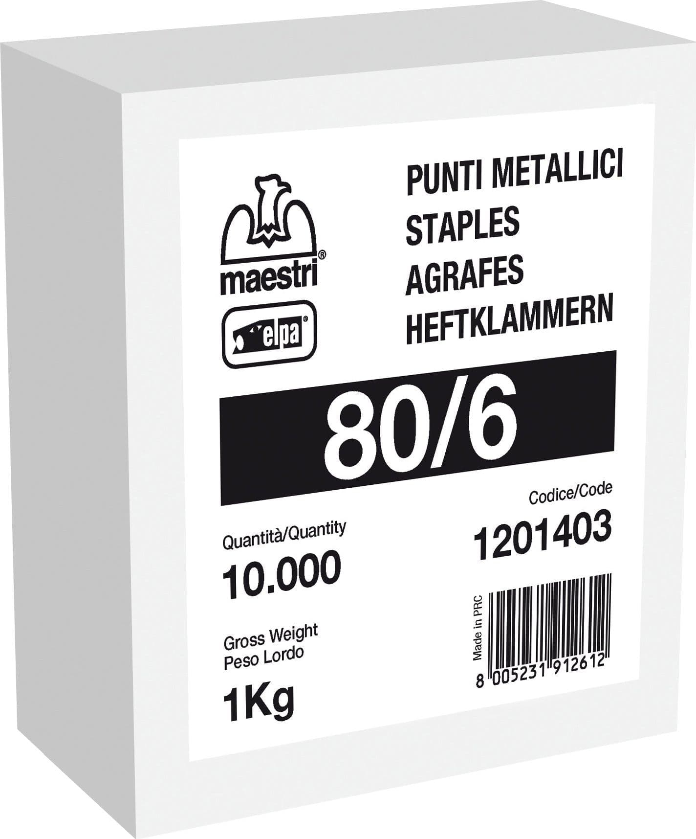 Punti per Fissatrici in Scatola Mod. 80 8 mm 8 Galvanizzati 10.00 Mg Romeo