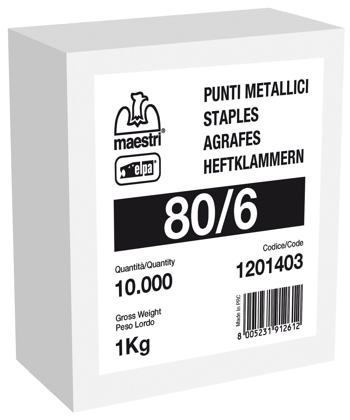 Punti per Fissatrici in Scatola Mod. 80 8 mm 8 Galvanizzati 10.00 Mg Romeo