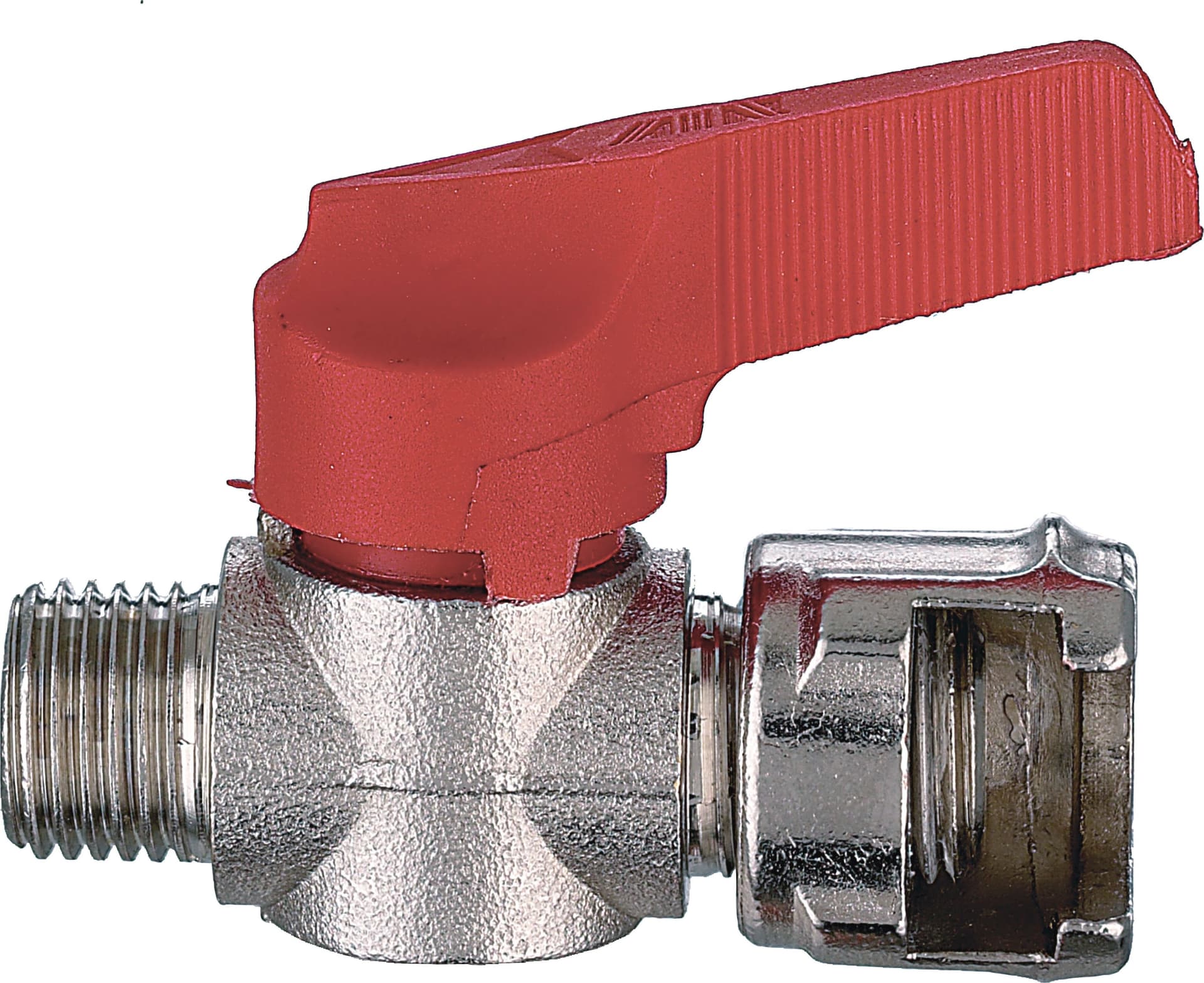 Rubinetto di Linea con Dado per Compressori 1 4M 5 Pezzi