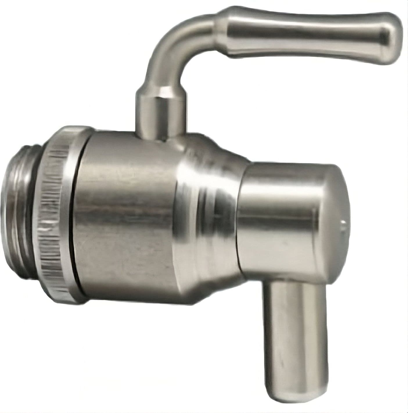 Rubinetto per Bidoni Olio Inox a Leva Salvagoccia e Ghiera Misura 1
