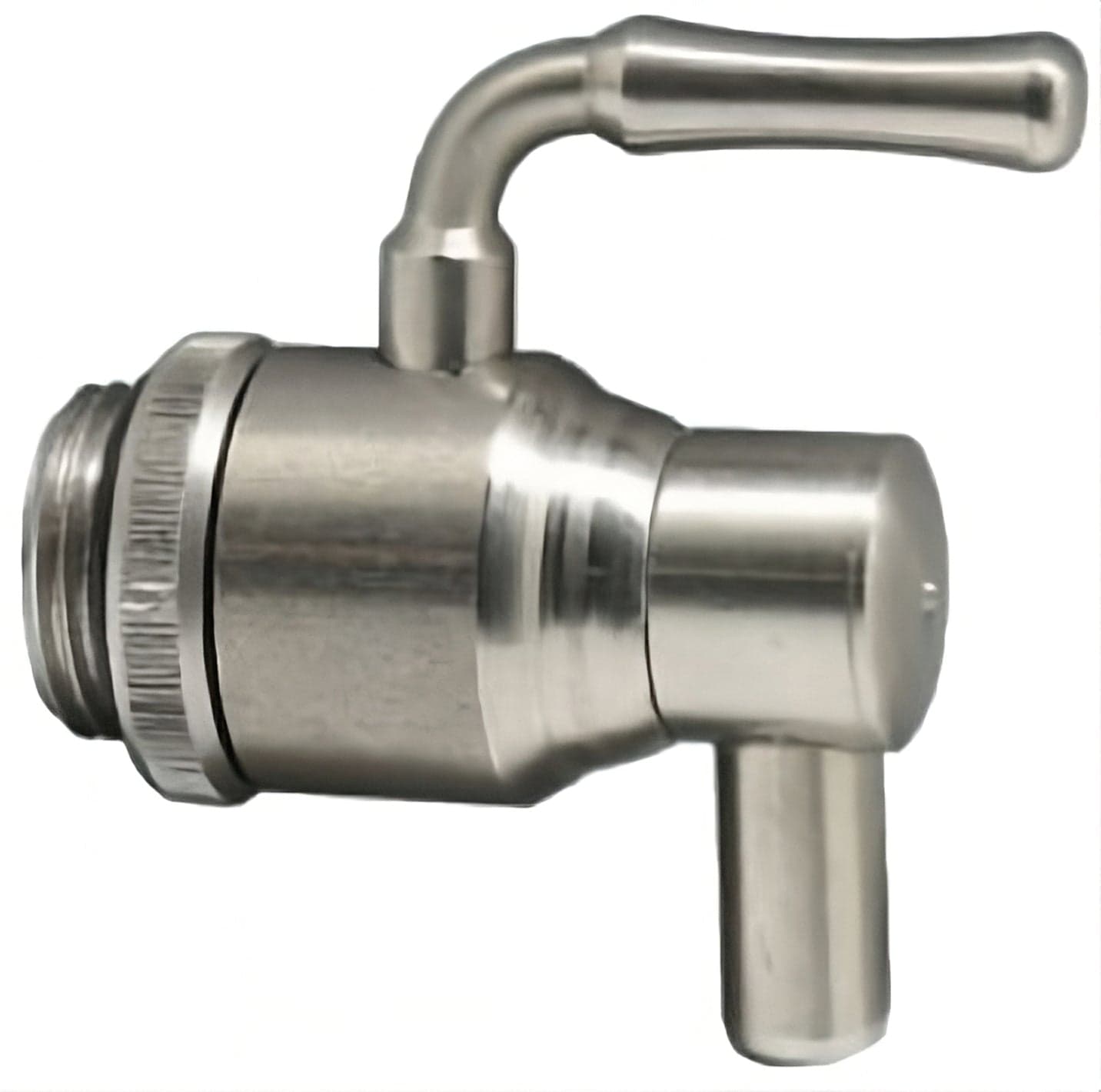 Rubinetto per Bidoni Olio Inox a Leva Salvagoccia e Ghiera Misura 1