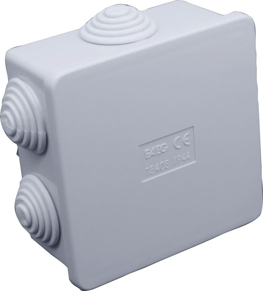 Scatola Stagna di Derivazione con Passacavi IP44 Mm 80 x 80X40 H