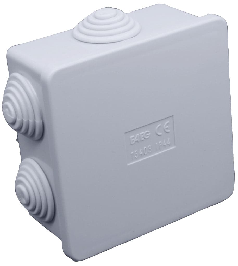 Scatola Stagna di Derivazione con Passacavi IP44 Mm 80 x 80X40 H