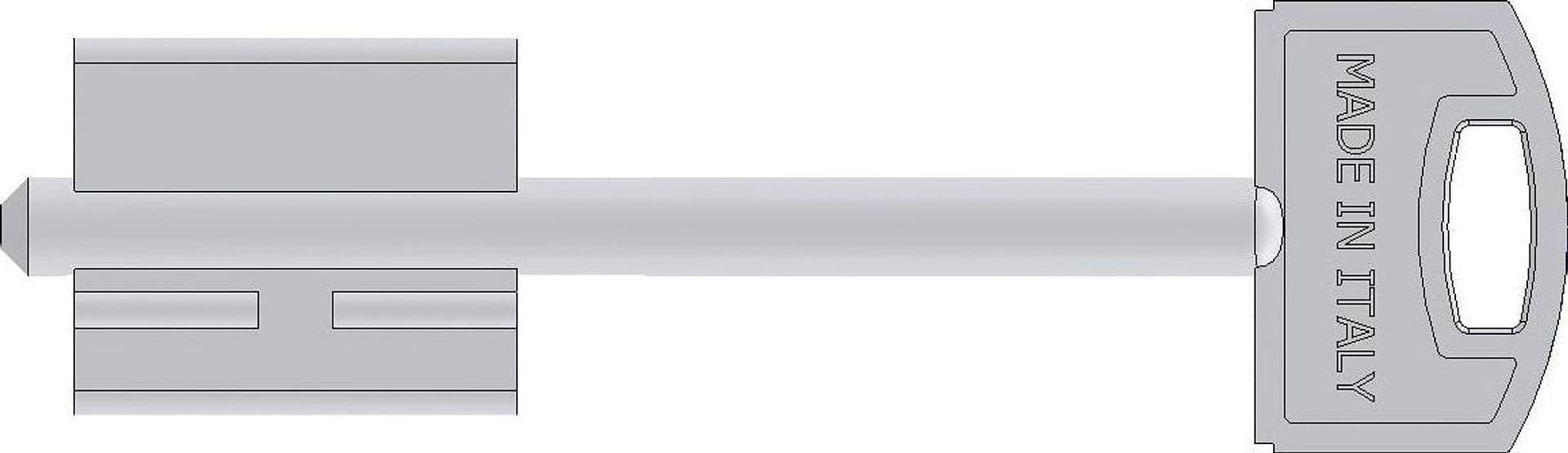 Chiave Grezza per Porte Blindate Mod. G Gambo Mm 40 5 Pezzi Securemme