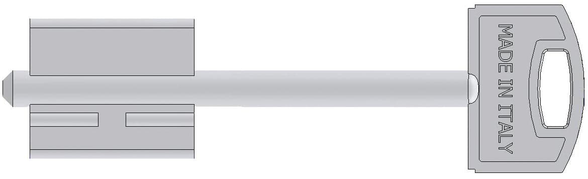 Chiave Grezza per Porte Blindate Mod. G Gambo Mm 40 5 Pezzi Securemme