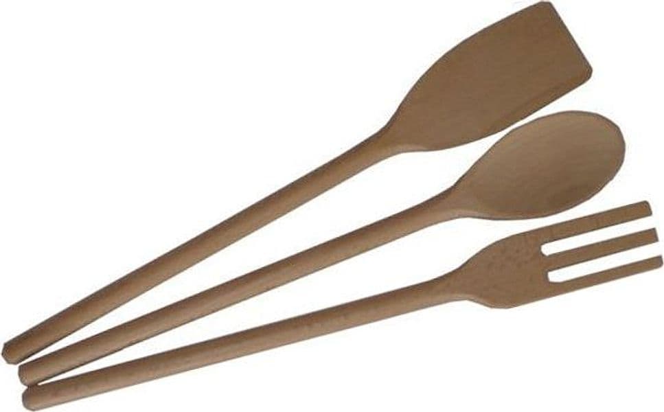 Set Mestoli in Legno 3 Pezzi Cm 30