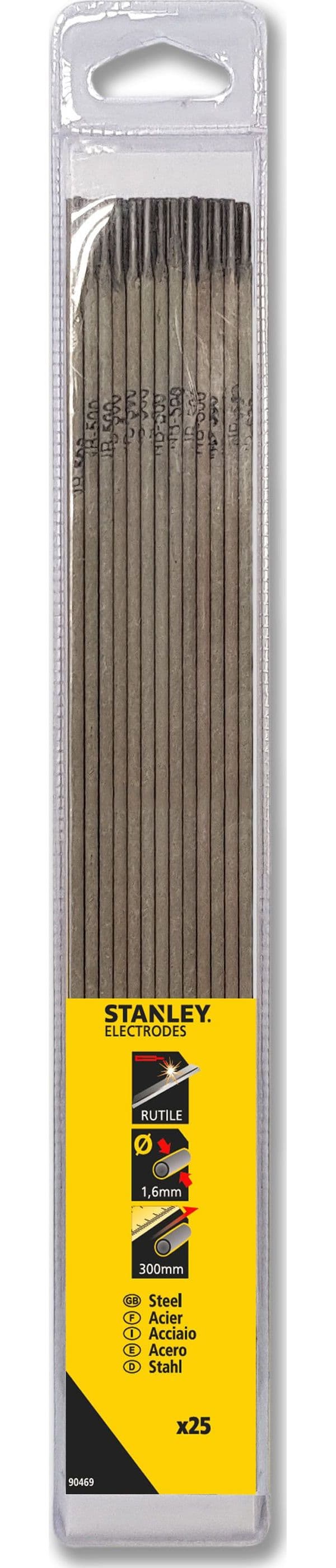Elettrodo per Saldatura Rutilico Ø Mm 2 0 x 300 (25 Pezzi.) Stanley