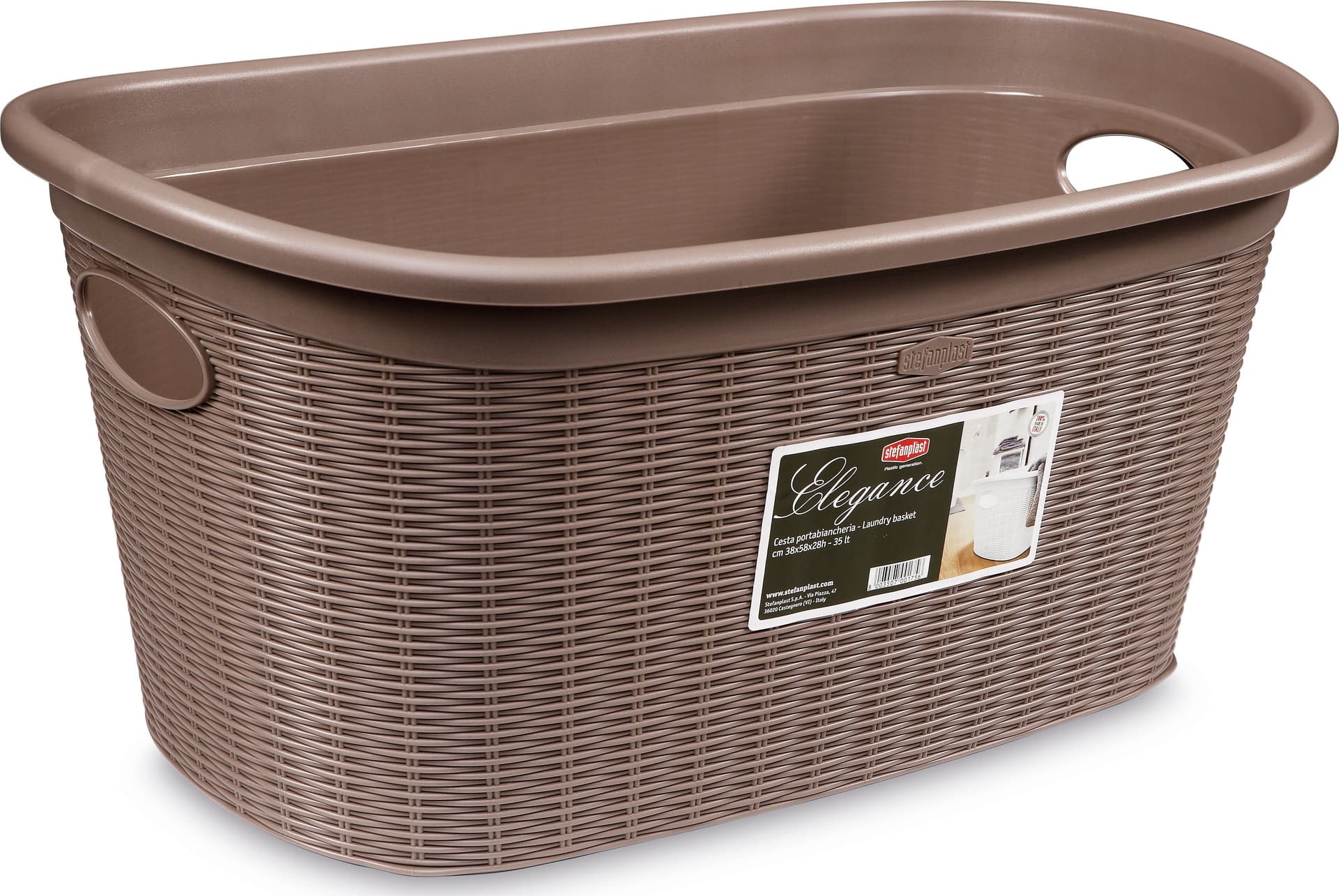 Cesta Portabiancheria Elegance L 35 cm 58 x 38X28 H Colore Bianco