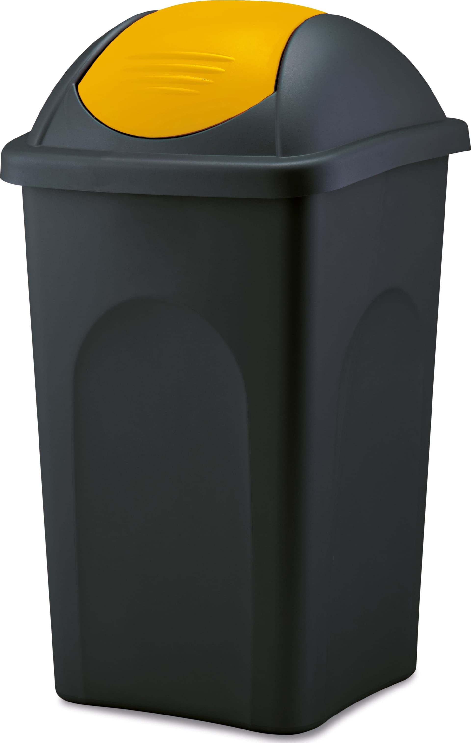 Pattumiera Basculante Multipat L 60 cm 39 x 39X68 H Colore Nero Giallo