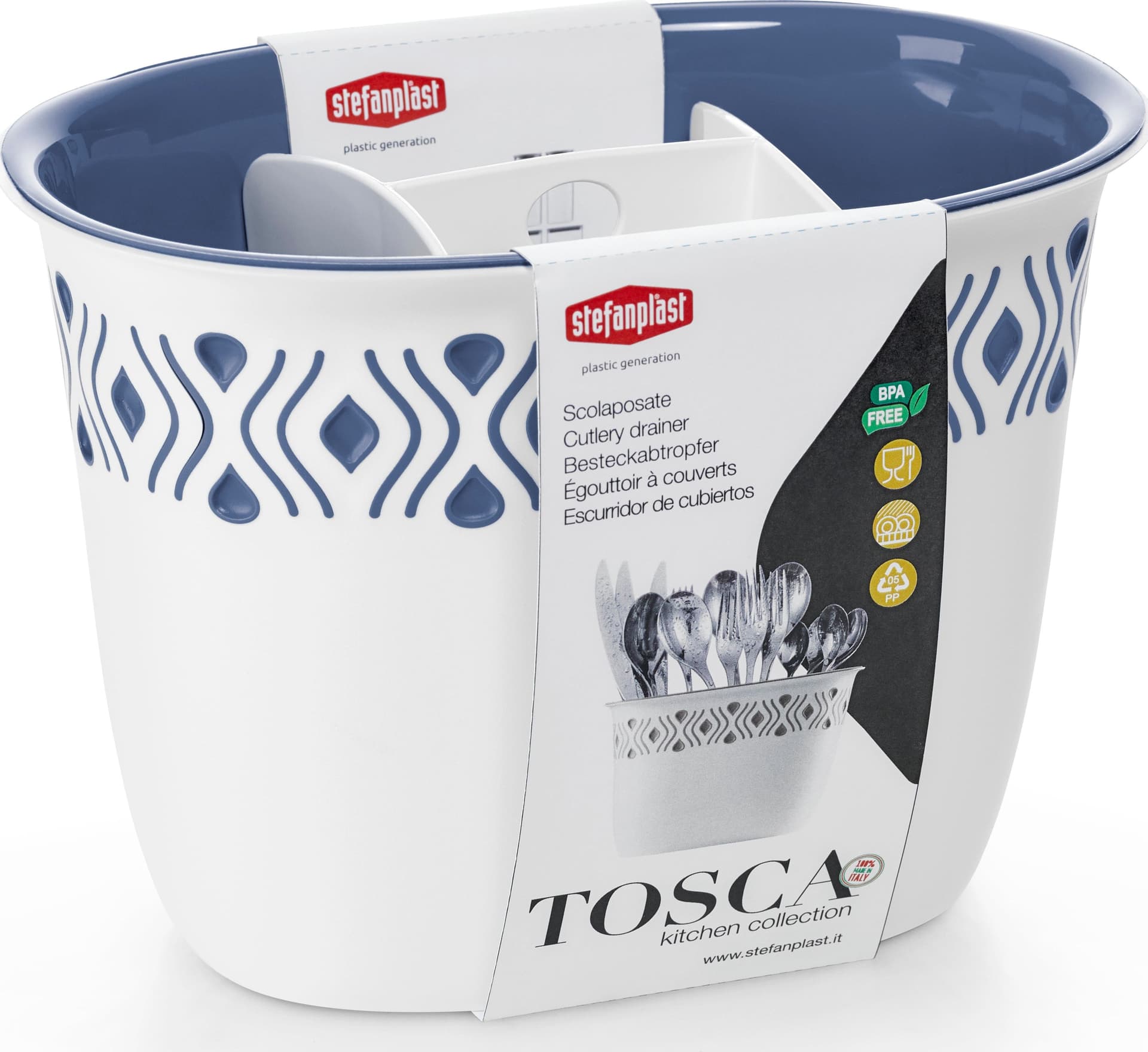 Scolaposate Tosca Bianco Blu Palace Stefanplast
