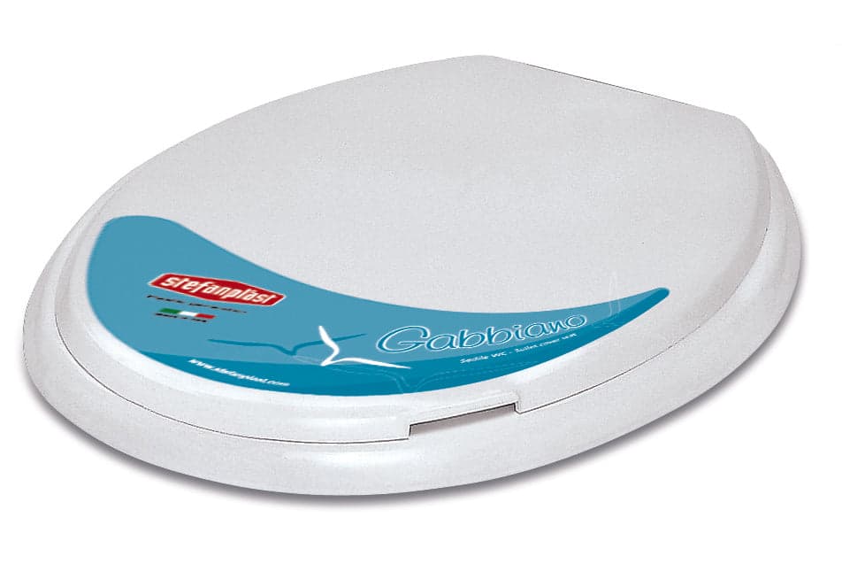 Sedile WC Gabbiano Colore Bianco Cm 47 x 39X4 H Stefanplast