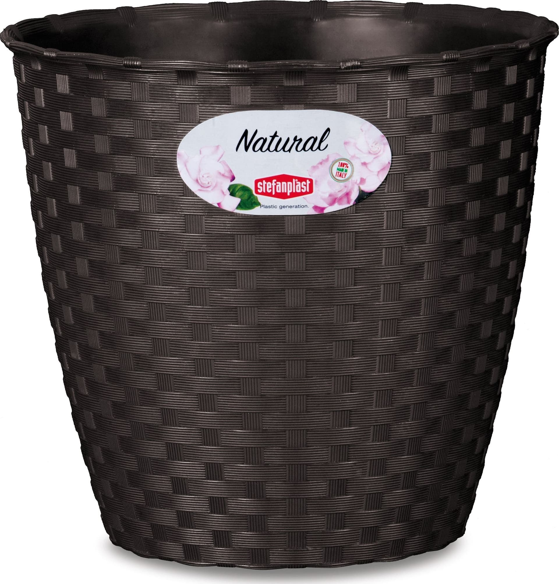 Vaso Natural da Interno Esterno Ø Cm 29 x 26 5 H Colore Moka Stefanplast