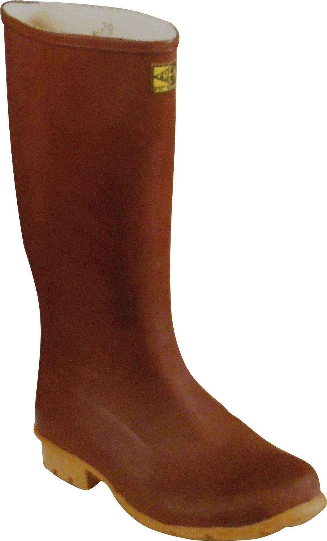 Stivali in Gomma Naturale Calandrata Ginocchio Colore Marrone Misura 46