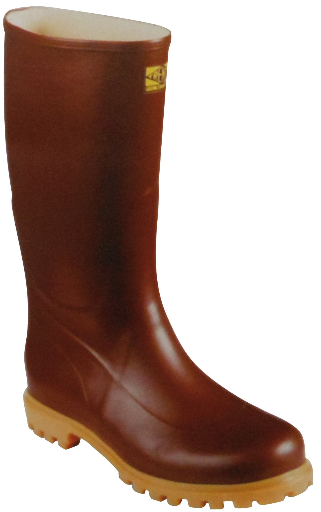 Stivali in Gomma Naturale Carro Armato Ginocchio Colore Marrone Misura 41