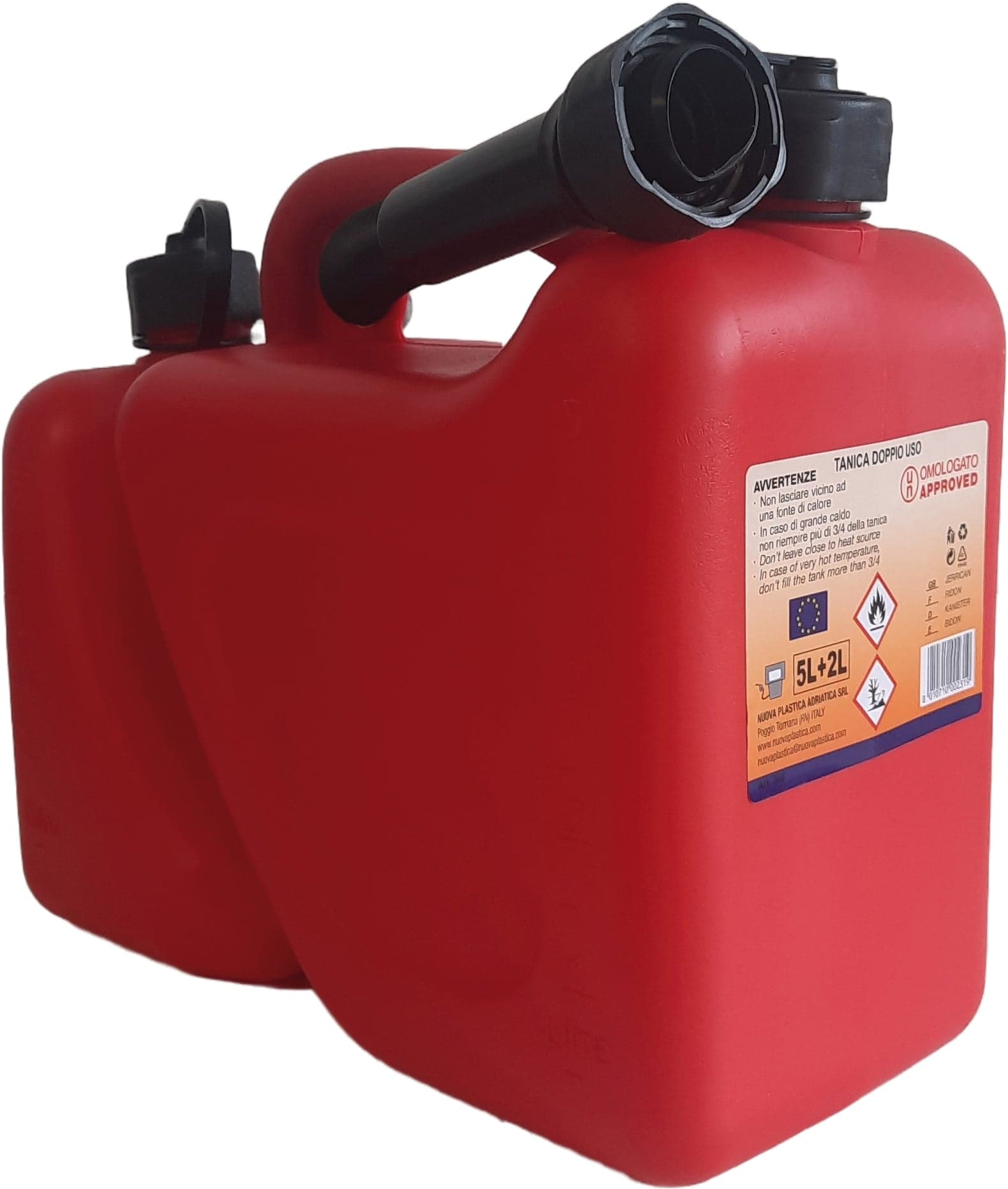 Tanica In Plastica Omologata Per Carburante Doppio Uso Lt. 2+5 5.00 Pz in Taniche carburante BricoGo - Marano di Napoli, commercioVirtuoso.it