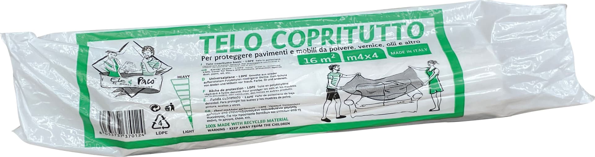 Telo Copritutto a Rotolo Mq. 16 90 Pezzi