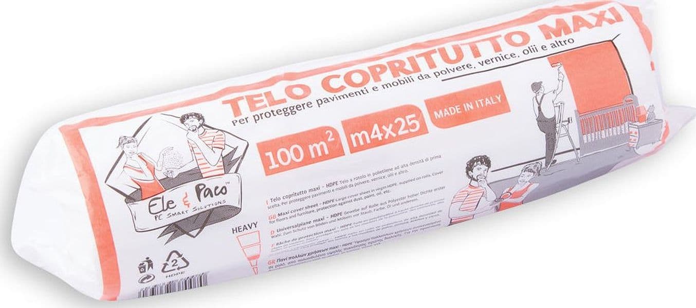 Telo Copritutto Maxi Gr. 670 Mq. 100 (4 x 25) 20 Pezzi
