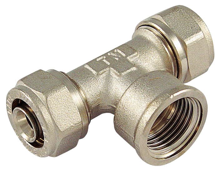 Raccordo per Tubo Multistrato a T Femmina Misura 20X½X20 5 Pezzi Tiemme