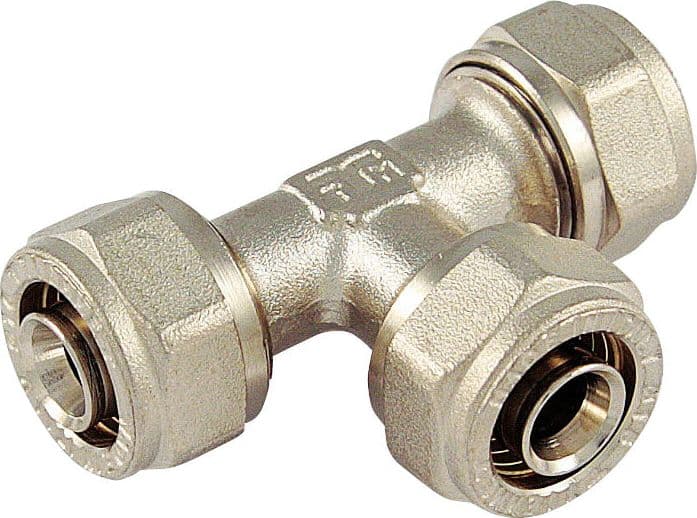 Raccordo per Tubo Multistrato a T Misura 16 x 16X16 5 Pezzi Tiemme