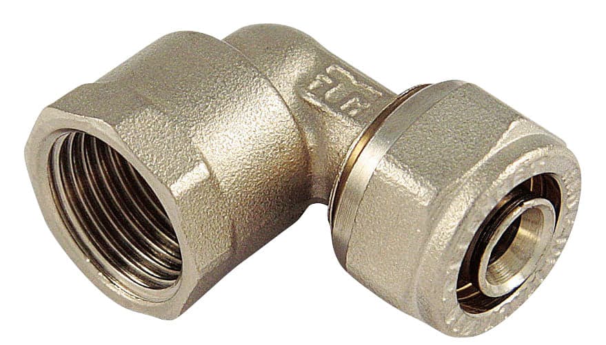 Raccordo per Tubo Multistrato Curvo Femmina Misura 20X½ 5 Pezzi Tiemme