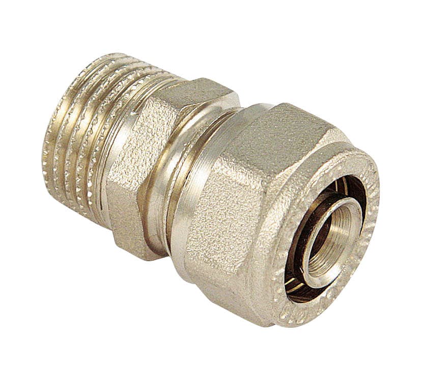 Raccordo per Tubo Multistrato Diritto Maschio Misura 20X½ 5 Pezzi Tiemme