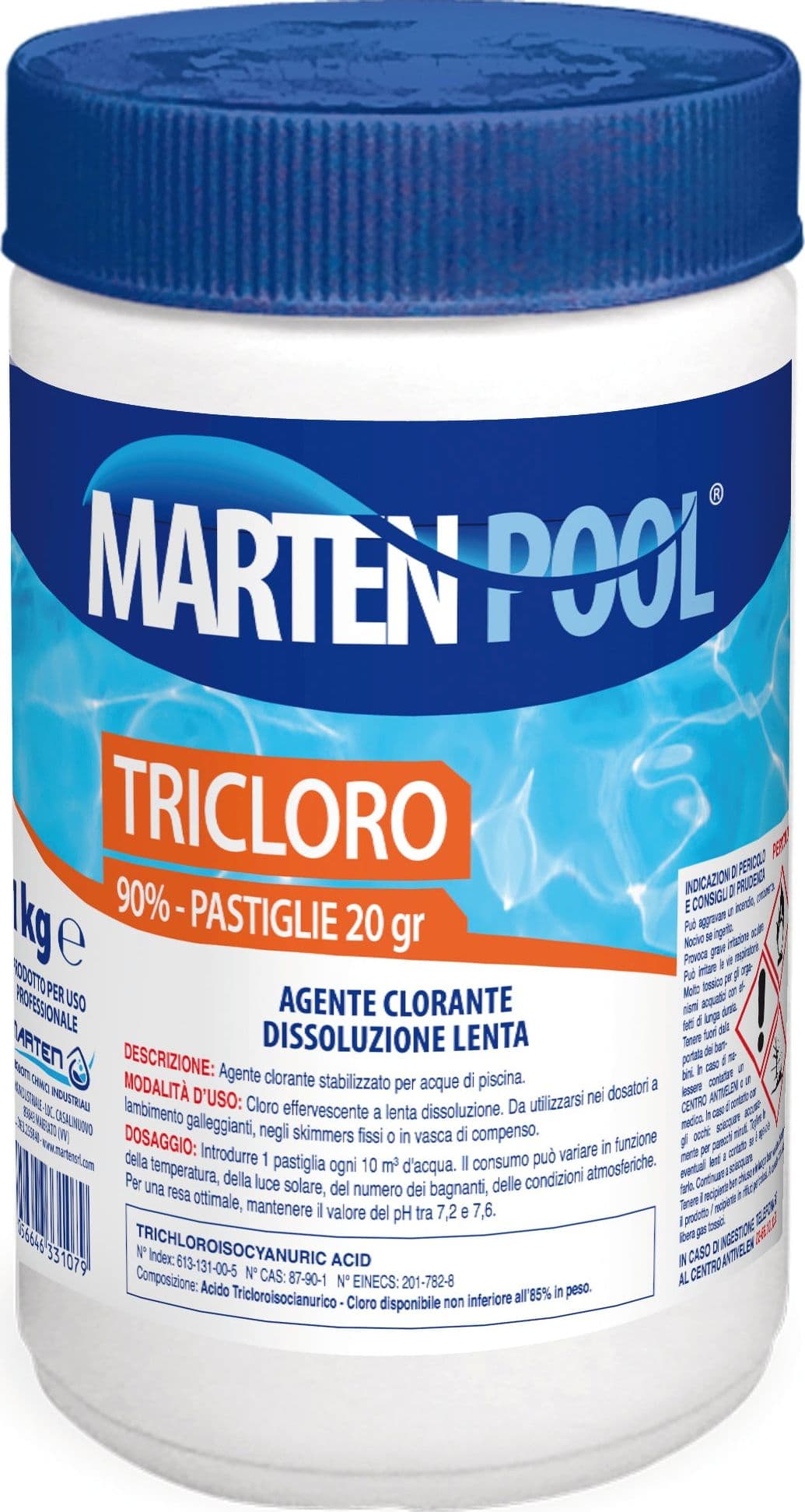 Tricloro in Pastiglie 20 Gr. Kg 1 12 Pezzi